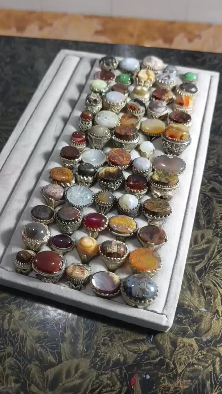 انگشتر نیکل با کیفیت با سنگ های اصلی و طبیعی|بدلیجات|لنجان, |دیوار