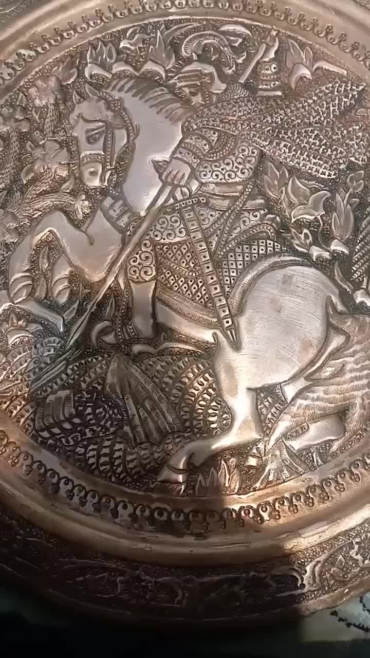 سینی قلم مسی|صنایع دستی و سایر لوازم تزئینی|محمدشهر, شهرک پیام (مهرالبرز)|دیوار