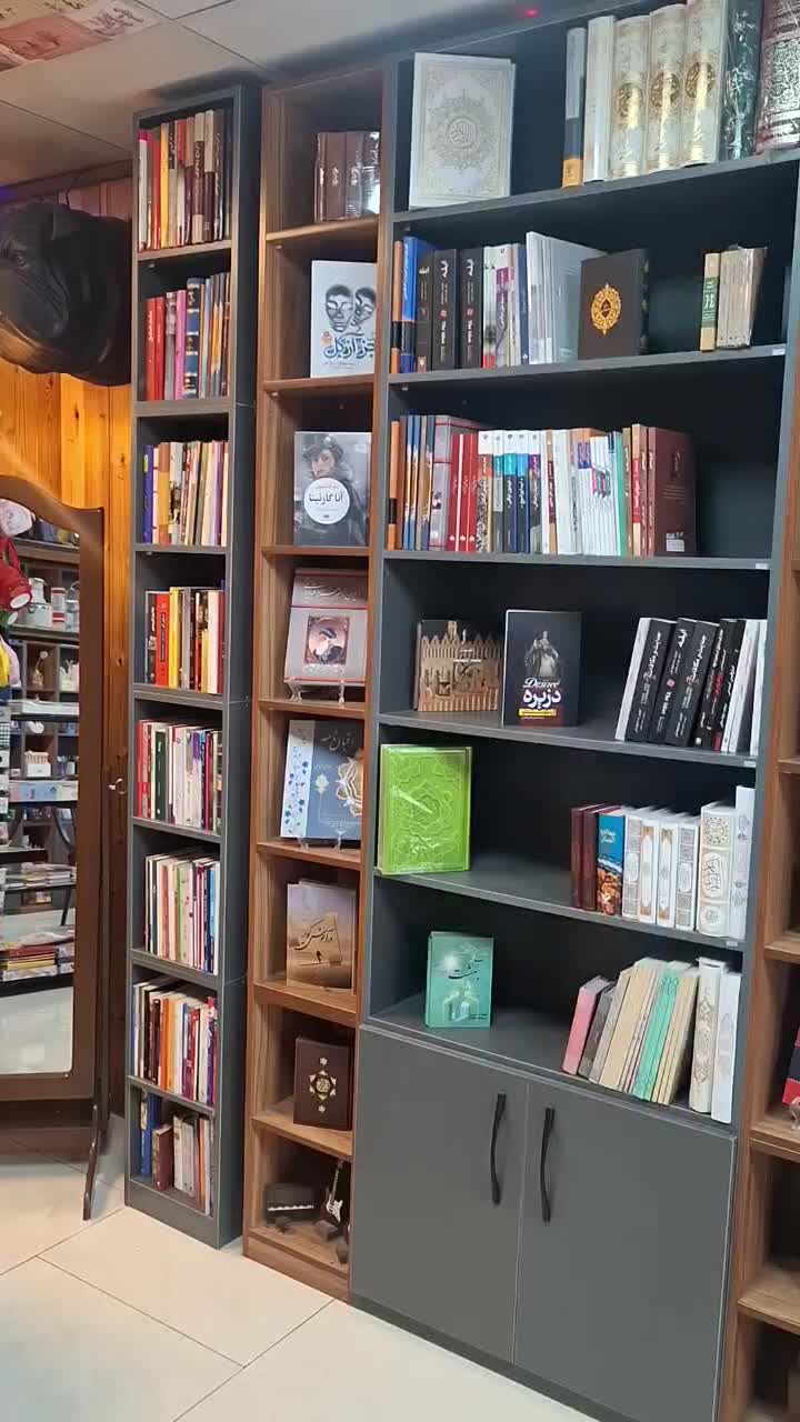 قفسه و کانتر کافه چوبی و ام دی اف|کتابخانه، شلف، قفسه‌های دیواری|پاکدشت, پاکدشت (مامازند)|دیوار