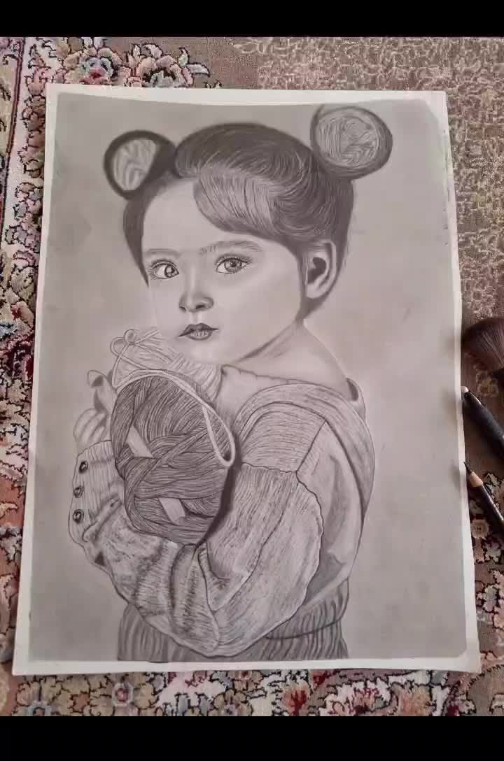 نقاشی سیاهقلم|تابلو، نقاشی، عکس|یزد, |دیوار