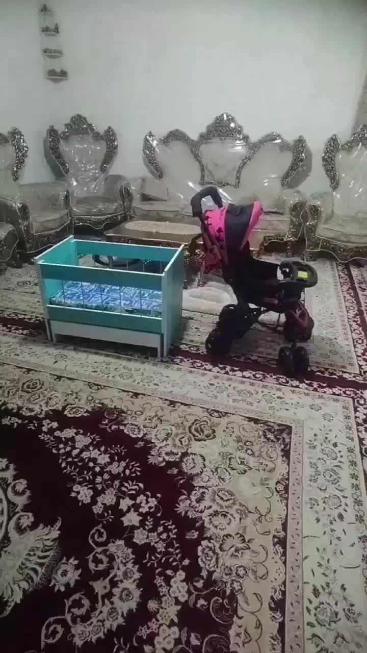 تخت خواب گهواره ای نوزاد|تخت و صندلی بچه|الشتر, |دیوار