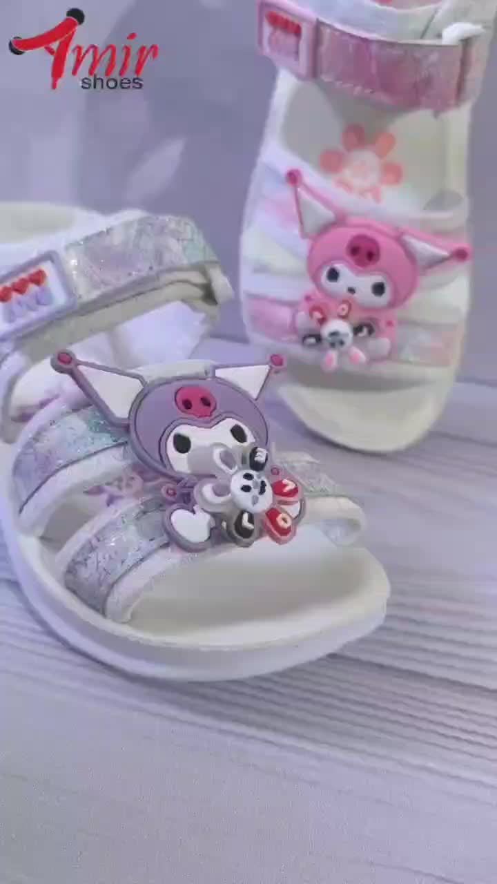 صندل دخترانه کرومی فرفر دار. سایز 26تا 35|کفش و لباس بچه|برازجان, |دیوار