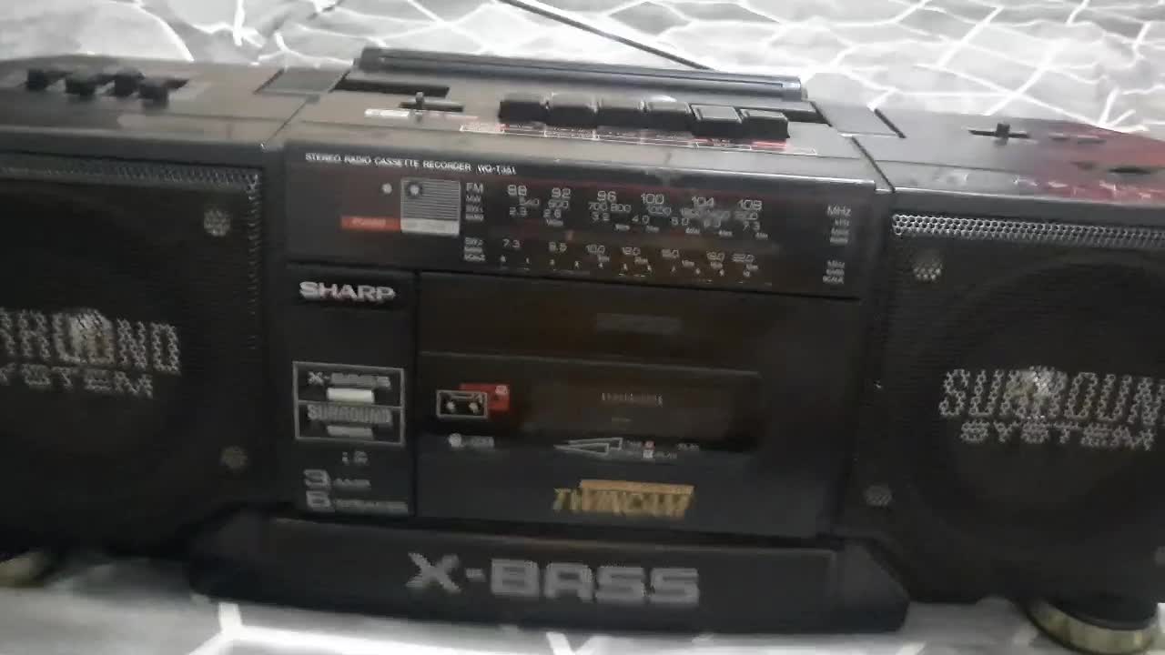 ضبط دوبل کاست شارپ قدیمی ولی سالم|سیستم صوتی خانگی|ابهر, |دیوار