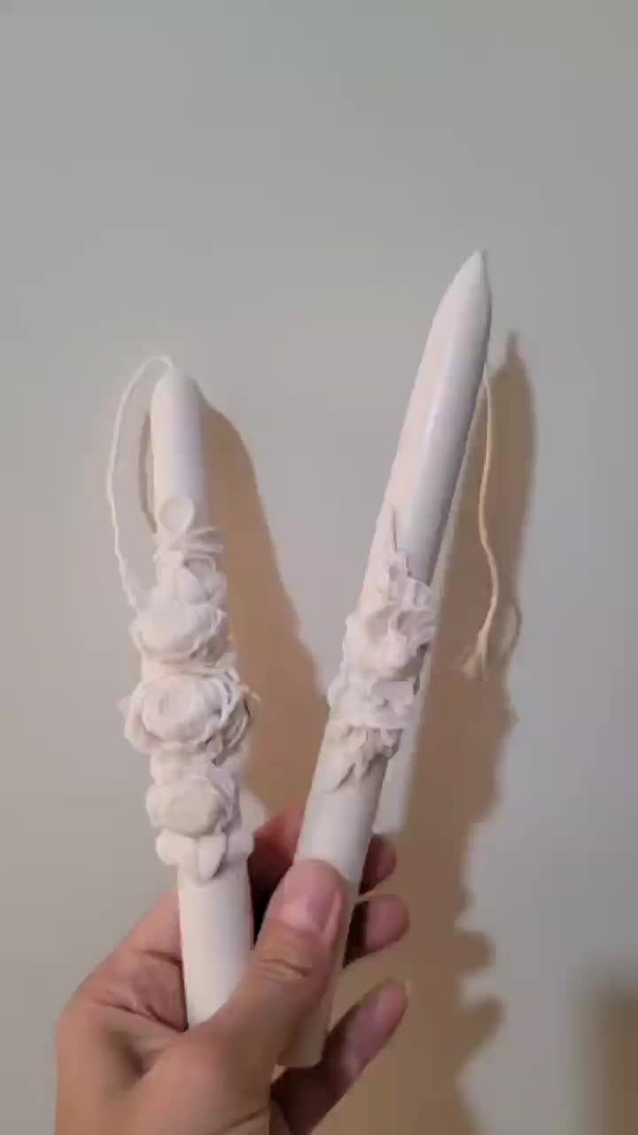 شمع قلمی طرح گل رز برجسته|صنایع دستی و سایر لوازم تزئینی|تهران, وحیدیه|دیوار