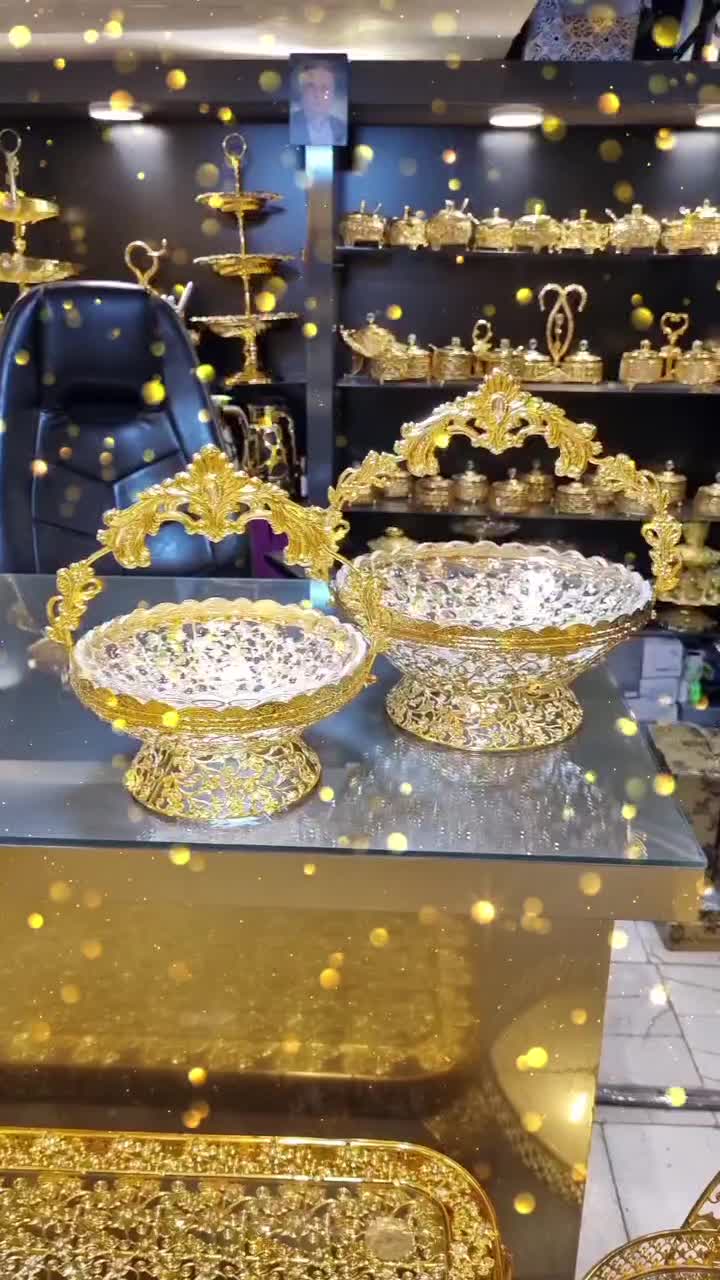 ظرف آبطلا امارات نگین الماسی میوه و آجیل ۲سایز|ظروف سرو و پذیرایی|مشهد, سلام|دیوار