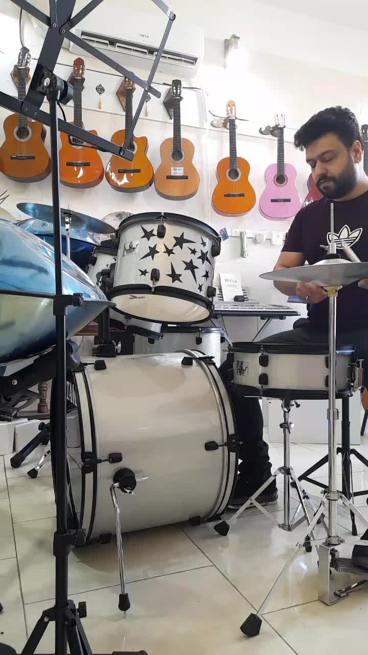 فروش درامز جینبائو هفت تکه سفید صدفی عالی|درام و پرکاشن|صفادشت, |دیوار