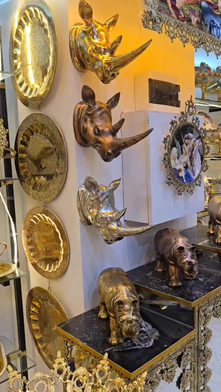 مجسمه کرگدن در۲ مدل دیواری و روی میزی برنزاصل|مجسمه، تندیس، ماکت|مشهد, کوی المهدی|دیوار