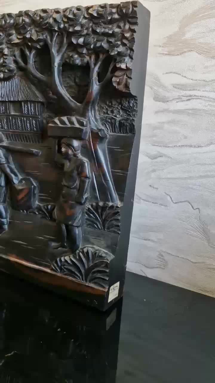 تابلو کلکسیونی تمام چوب نقش برجسته|کلکسیون اشیاء عتیقه|تهران, دکتر هوشیار|دیوار