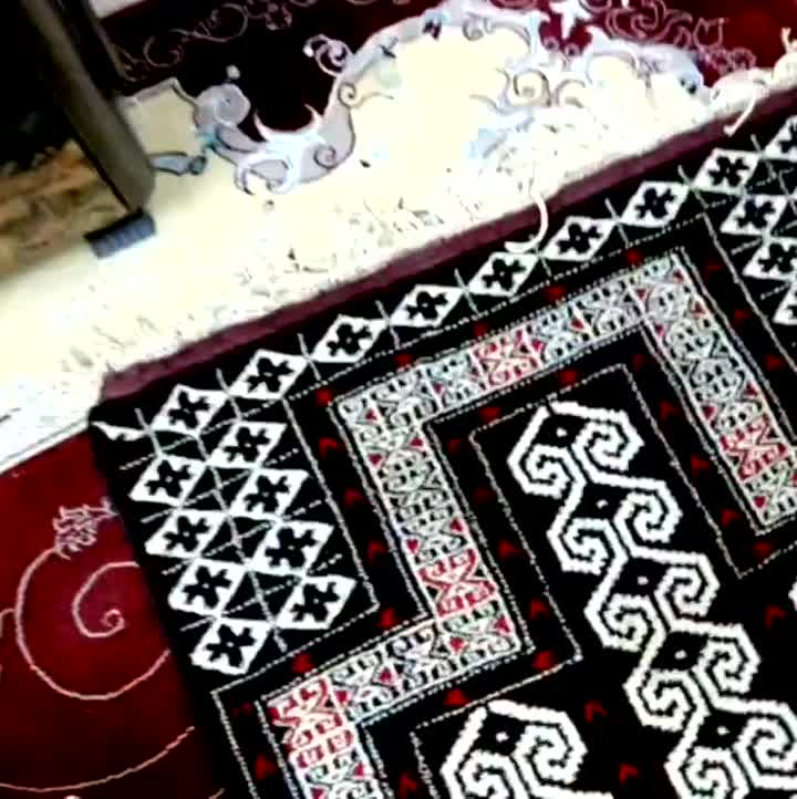 قالیچه دستباف ترکمن ،طرح قوچ‌بَر ،اندازه ۸۵×۱۳۵|فرش|گنبد کاووس, |دیوار