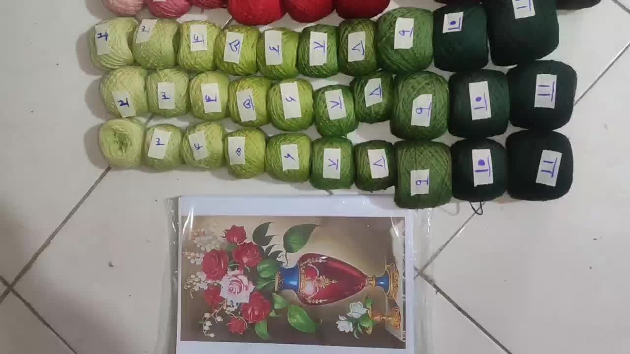نخ و نقشه گلدان جدید با دار قالی آماده بافت|لوازم خیاطی و بافتنی|تهران, تهرانپارس شرقی|دیوار