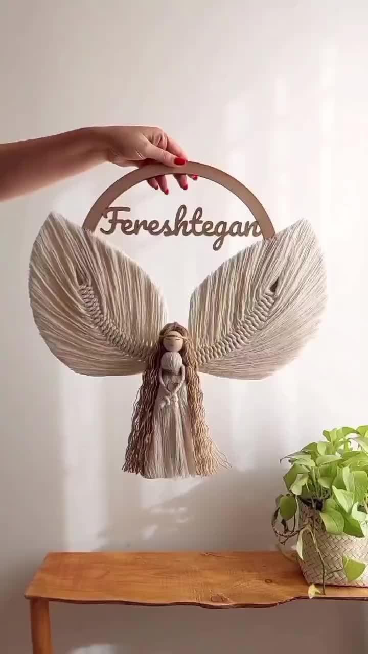 انواع فرشته مکرومه وگیفت عقدوتولدویلدا|مجسمه، تندیس، ماکت|فردیس, سرحدی|دیوار