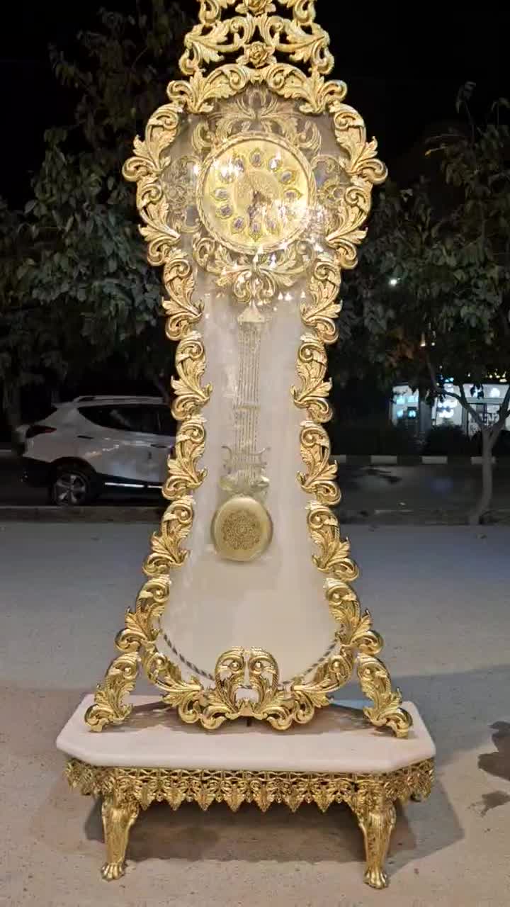 ساعت ایستاده ویترینی طرح طاووس تولید تهران|ساعت دیواری و تزئینی|مشهد, طلاب|دیوار