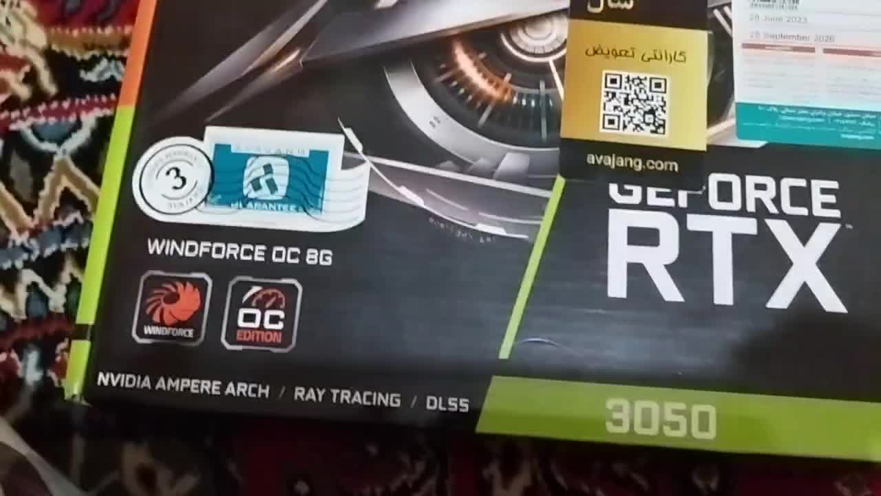 GeForce RTX 3050 WINDFORCE OC 8GB درحدنو|قطعات و لوازم جانبی رایانه|اردبیل, |دیوار
