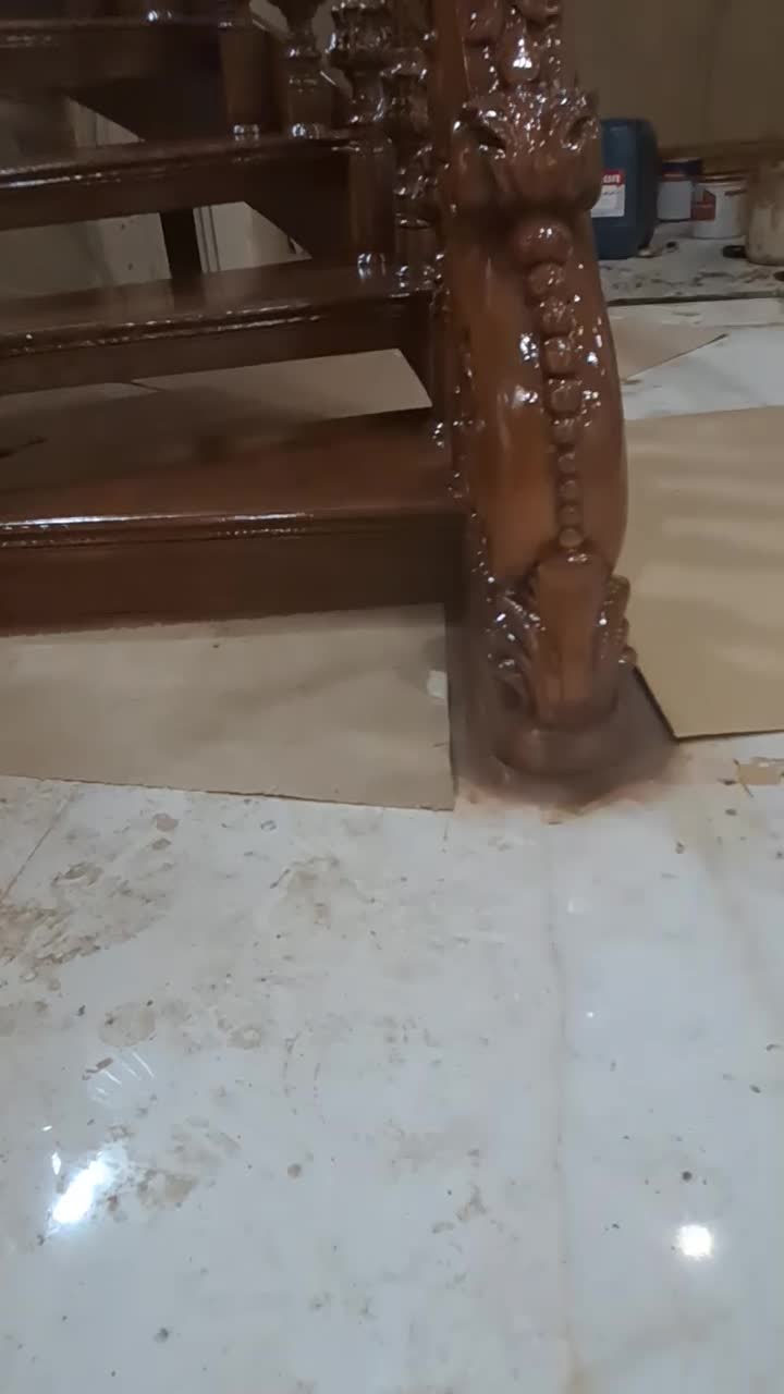 پله گرد نرده چوبی نجاری  رنگکاری چوب|خدمات پیشه و مهارت|شهریار, شهرک شاهد|دیوار