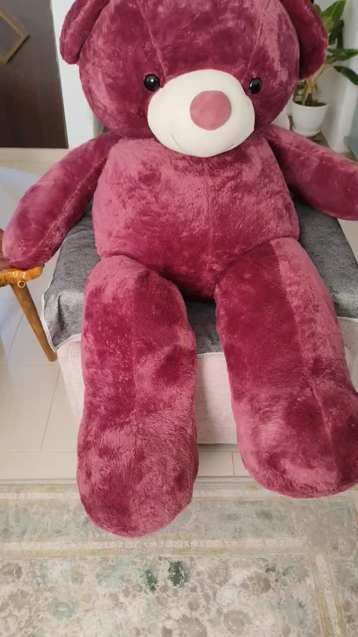 عروسک خرس بزرگ رنگ بنفش|کلکسیون و سرگرمی|چالوس, |دیوار