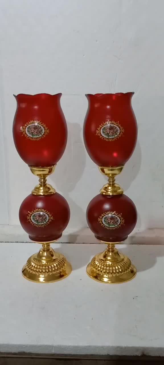 شمعدان یلدا  تولید شمعدان قرمز جفتی 650 تومن|لوستر و چراغ آویز|قرچک, شهرک گلها|دیوار