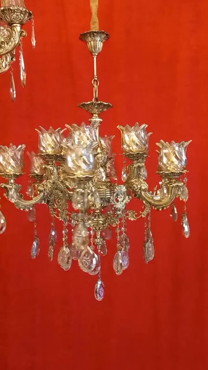 لوستر برنزی مدل گل رز|لوستر و چراغ آویز|تهران, مینابی|دیوار