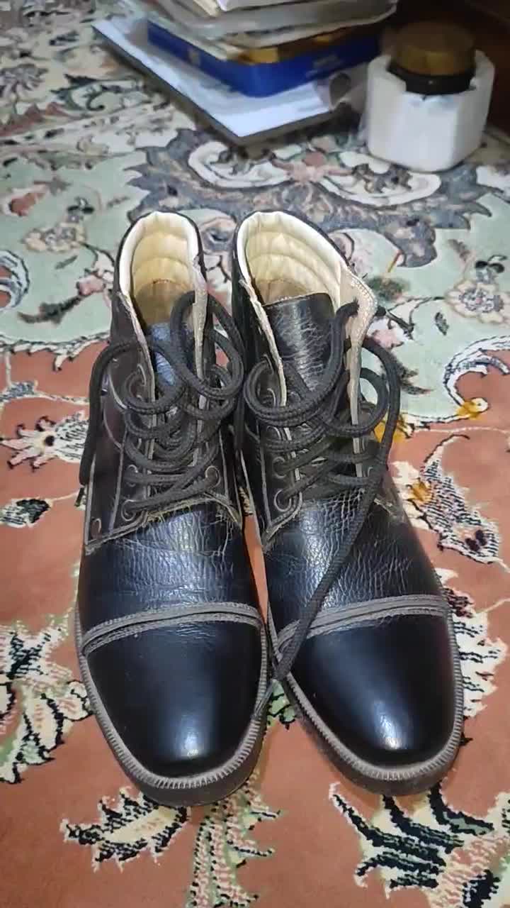 کفش نیم بوت چرم در حد نو شماره ۴۰|کیف، کفش، کمربند|کاشان, شهرک انقلاب|دیوار