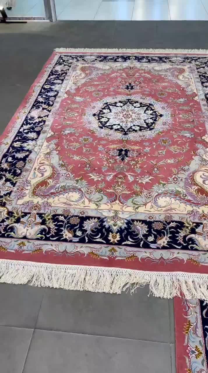 فرش دستباف (بساک )جفت ۶ متری طرح تبریز|فرش|مشکین‌دشت, |دیوار