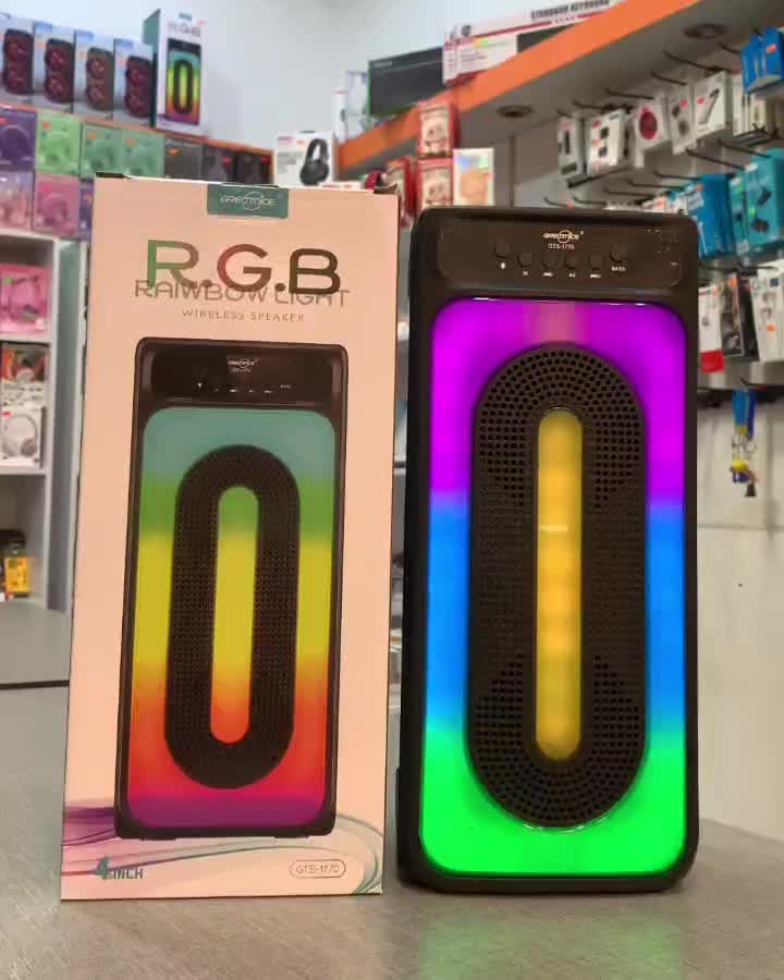 اسپیکر بلوتوثی چراغدار RGB مدل GTS-1770|پخشکننده همراه|کرج, گوهردشت|دیوار