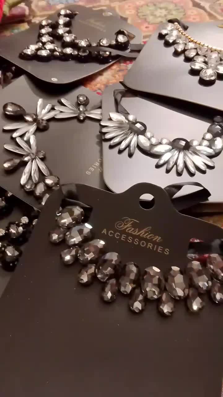 گردنبند سوارسکی مجلسی با ربان. نو.|زیورآلات و اکسسوری|دماوند, دماوند|دیوار