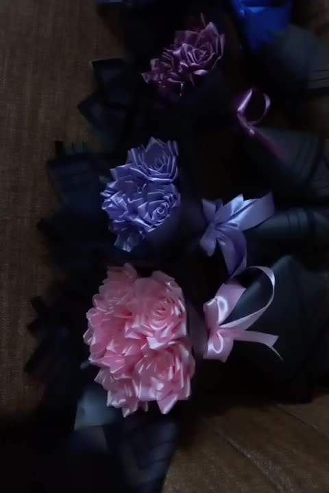 دسته گل روبانی|گل مصنوعی|تبریز, |دیوار