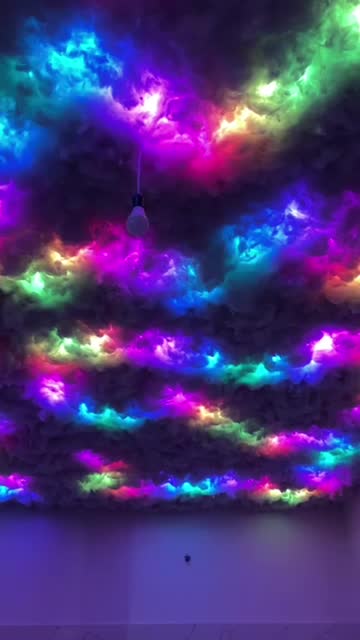 سقف ابری هوشمند موزیکال نصب تخصصی|ریسه و چراغ تزئینی|اراک, |دیوار