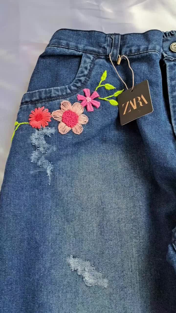 شلوار جین گلدوزی|لباس|یاسوج, |دیوار